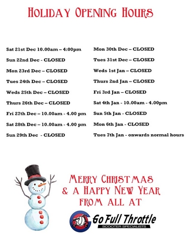 Christmas Opening Hours 2019