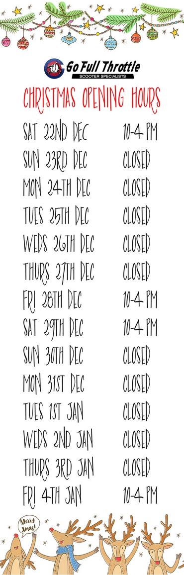 Christmas Opening Hours