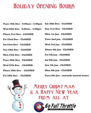 Christmas Opening Hours 2023