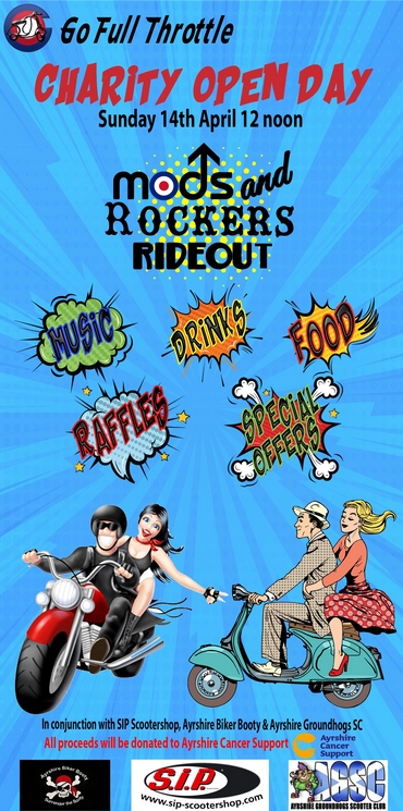 Go Full Throttle Charity Open Day with Mods & Rockers Rideout